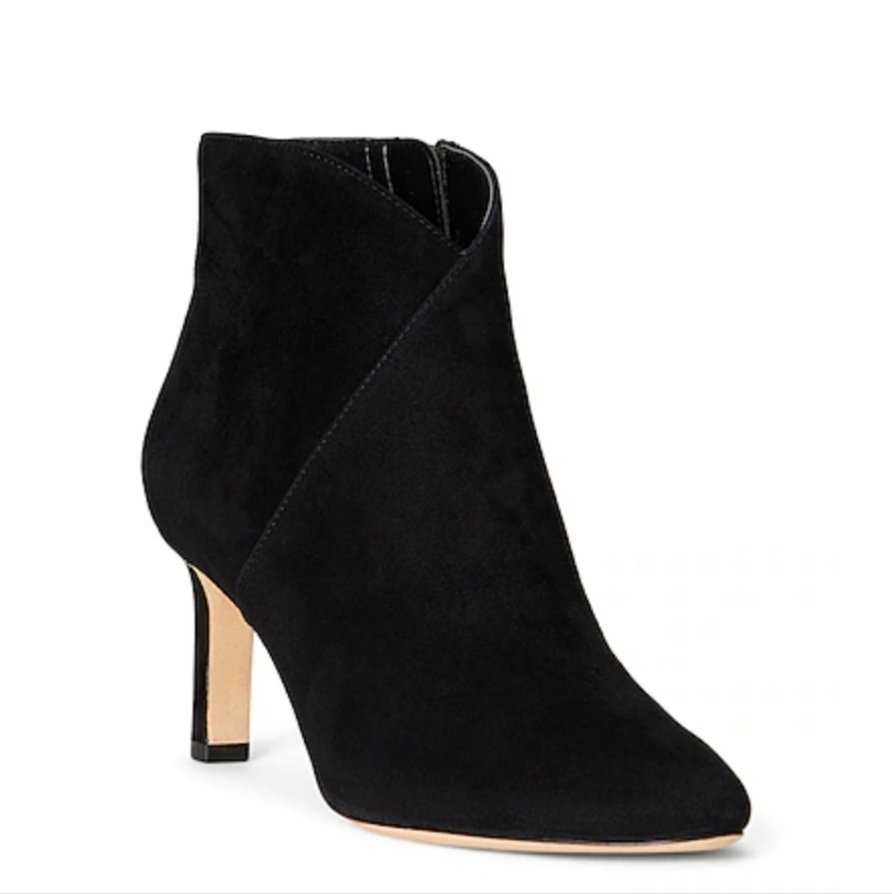 LAUREN RALPH LAUREN ISABELLE SUEDE BOOTIE ANKLE BOOTS Sz 5 NWT Retail $195 - Picture 2 of 8